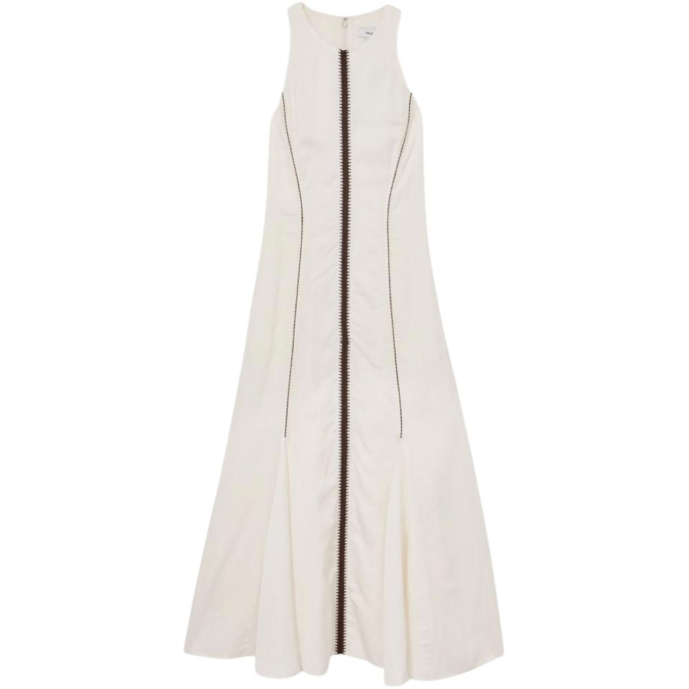 REISS INAYA Craft Stitch Sleeveless Midi Dress